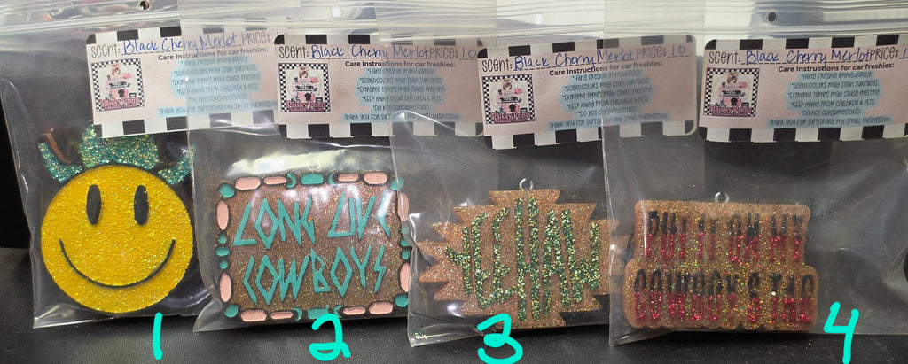 Car Freshies by Paisley's Handmade Creations