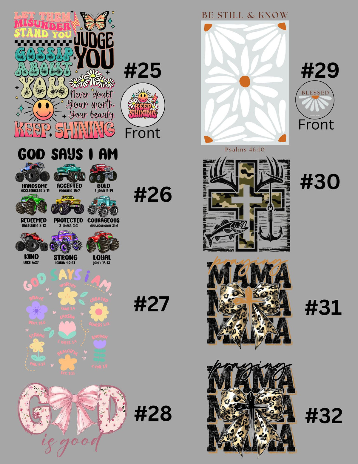 Custom Faith Based Short Sleeve Shirt Adult & Youth
