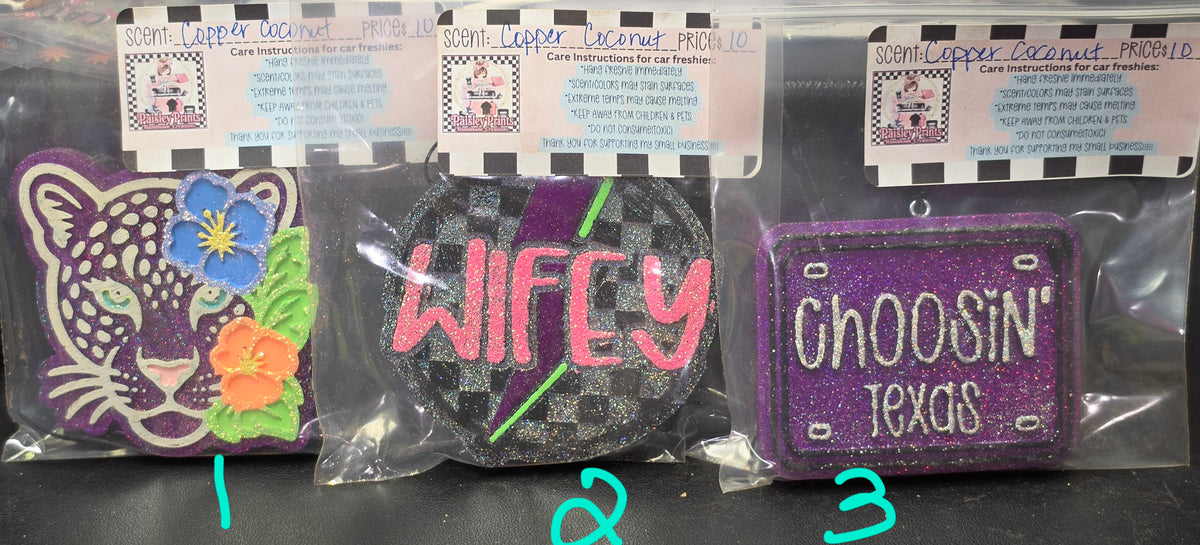 Car Freshies by Paisley's Handmade Creations