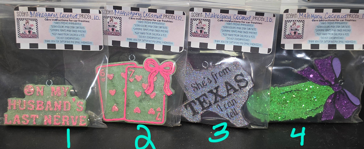 Car Freshies by Paisley's Handmade Creations