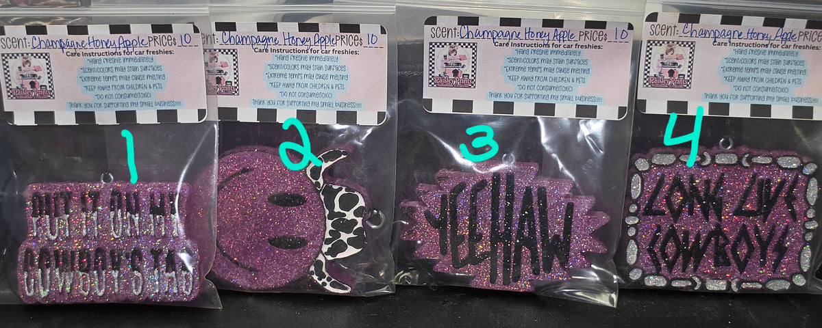 Car Freshies by Paisley's Handmade Creations