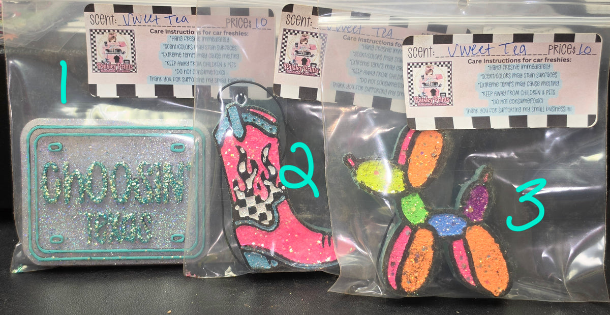 Car Freshies by Paisley's Handmade Creations